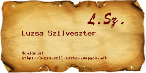Luzsa Szilveszter névjegykártya