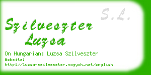 szilveszter luzsa business card